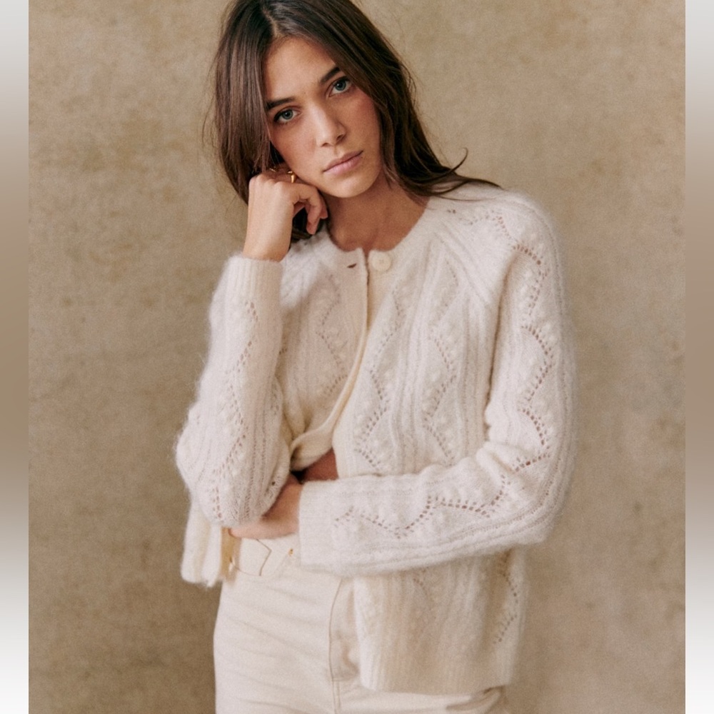 Sezane Ecru cardigan - Picture 11 of 11